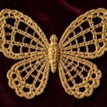 Gold Filigree Butterfly Motif Crochet Pattern