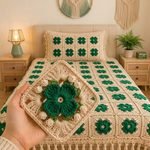 3D Flower Crochet Granny Square Bedspread Pattern